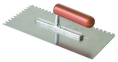 notched smoothing finishing trowels with indentations